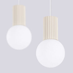 Sollux Lighting Halo Aluminum/glass Beige 2 Lights Modern Pendant Lamps - thumbnail 5
