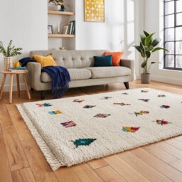 Multi Graphics Kilim Modern Shaggy Moroccan Dining Room Rug-160Cm X 220Cm - thumbnail 2