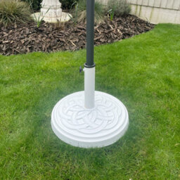 Relsy White Stone Heavy Duty 12 Kg Resin Parasol Base - thumbnail 2