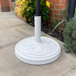 Relsy White Stone Heavy Duty 12 Kg Resin Parasol Base - thumbnail 5