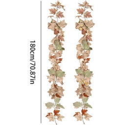Autumn Fall Garland Maple Leaves Decor - thumbnail 2