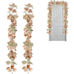 Autumn Fall Garland Maple Leaves Decor - thumbnail 3