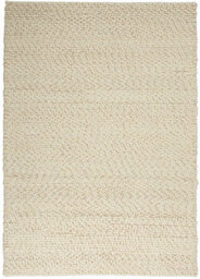 Ivory Wool Handmade Luxurious Modern Plain Rug Easy To Clean Living Room And Bedroom-61Cm X 91Cm - thumbnail 4
