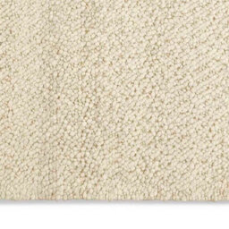 Ivory Wool Handmade Luxurious Modern Plain Rug Easy To Clean Living Room And Bedroom-61Cm X 91Cm - thumbnail 2
