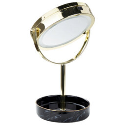 Beliani Makeup Mirror Led Savoie Black/ Gold - thumbnail 7