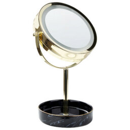 Beliani Makeup Mirror Led Savoie Black/ Gold - thumbnail 6