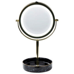 Beliani Makeup Mirror Led Savoie Black/ Gold - thumbnail 4