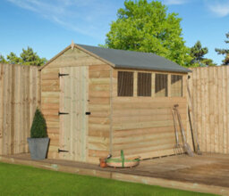 Empire Sheds Empire 9200 Premier Apex Shed Windows 5X7 Pressure Treated Tongue And Groove Wooden Garden Shed  (5' X 7' / 5Ft X 7Ft) (5X7 - thumbnail 3