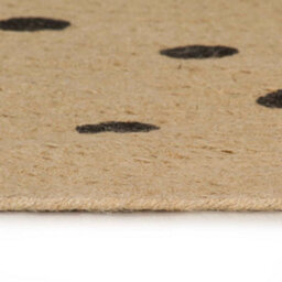 Berkfield Modern Handmade Rug Jute With Print Polka Dot 120 Cm - thumbnail 3