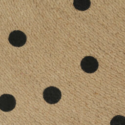 Berkfield Modern Handmade Rug Jute With Print Polka Dot 120 Cm - thumbnail 4