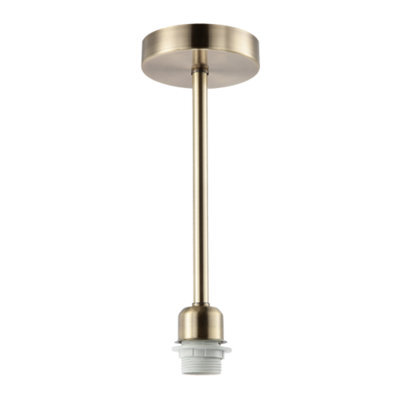 Happy Homewares Classic Antique Brass Ceiling Light Fixture To Showcase Lamp Shades - image 1