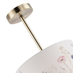 Happy Homewares Classic Antique Brass Ceiling Light Fixture To Showcase Lamp Shades - thumbnail 4