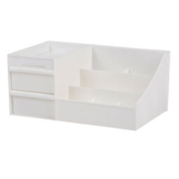 Darphe White Multi-Compartment Makeup Organizer With 2 Drawers And Top Tray - thumbnail 1