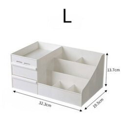 Darphe White Multi-Compartment Makeup Organizer With 2 Drawers And Top Tray - thumbnail 5