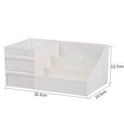 Darphe White Multi-Compartment Makeup Organizer With 2 Drawers And Top Tray - thumbnail 7