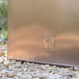 Primrose Frost And Rust-Resistant Outdoor Zinc Square Cube Planter In A Copper Finish 60Cm - thumbnail 3