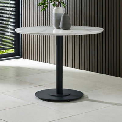 Julian Bowen Luca 100Cm Round Dining Table White - image 1