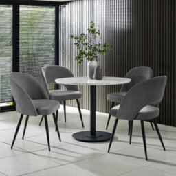 Julian Bowen Luca 100Cm Round Dining Table White - thumbnail 6