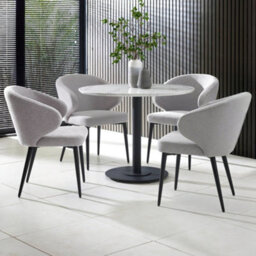 Julian Bowen Luca 100Cm Round Dining Table White - thumbnail 5