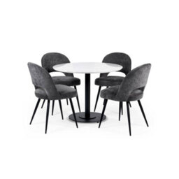 Julian Bowen Luca 100Cm Round Dining Table White - thumbnail 8