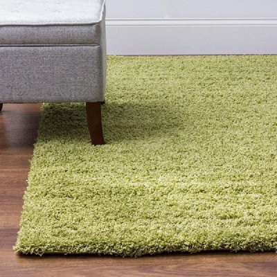 "Bravich Green Thick Shaggy Rug - California - 160X230Cm (5'4""x7'8"")" - image 1