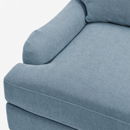 Furniturebox Uk Bernie Blue Chenille Fabric Armchair - thumbnail 4