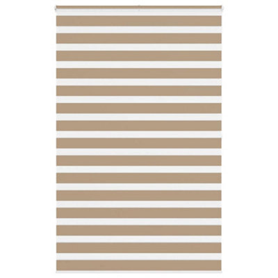 Berkfield Zebra Blind Sand Brown 140X200 Cm Fabric Width 135.9 Cm Polyester - image 1
