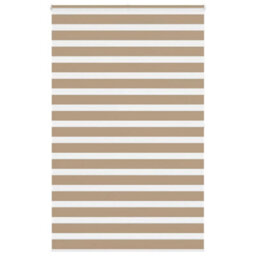 Berkfield Zebra Blind Sand Brown 140X200 Cm Fabric Width 135.9 Cm Polyester