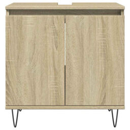 Walplus Bathroom Cabinet Sonoma Oak 58X33X60 Cm Engineered Wood - thumbnail 3