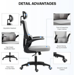 Ergonomic Office Chair For Gaming And Work, Adjustable Features - thumbnail 3