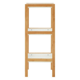 Premier Housewares Interiors By Premier Nostra Three Tiered White And Natural Shelf Unit - thumbnail 3