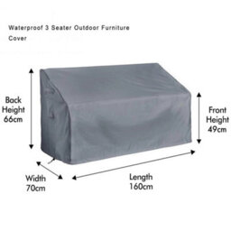 Garden Patio Waterproof 3 Seater Bench Seat Cover Premium Heavy Duty Protector - thumbnail 2