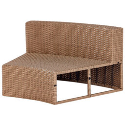 Beliani Garden Lounge Set With Table 9 Seater Severo Pe Rattan Sand Beige - thumbnail 7