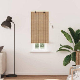 Berkfield Window Blinds & Shades Manual Light Brown 60 X 220 Cm Bamboo - thumbnail 3