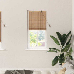 Berkfield Window Blinds & Shades Manual Light Brown 60 X 220 Cm Bamboo - thumbnail 1