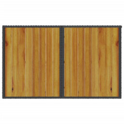 Walplus Garden Table With Wooden Top Black 110X68X70 Cm Poly Rattan - thumbnail 7