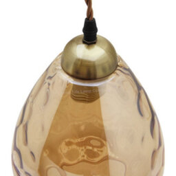Long Life Lamps Company Modern Vintage Smoked Teardrop Gold Glass Ceiling Pendant Lamp M0239 - thumbnail 4