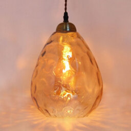 Long Life Lamps Company Modern Vintage Smoked Teardrop Gold Glass Ceiling Pendant Lamp M0239 - thumbnail 9