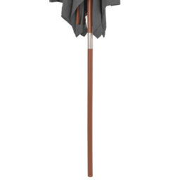 Berkfield Outdoor Parasol With Wooden Pole 150X200 Cm Anthracite - thumbnail 6