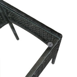 MCC Direct Rattan Garden Furniture Outdoor Patio Seating Table, Chairs And Sofa Set Roger Black - thumbnail 5
