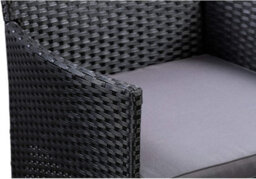 MCC Direct Rattan Garden Furniture Outdoor Patio Seating Table, Chairs And Sofa Set Roger Black - thumbnail 7