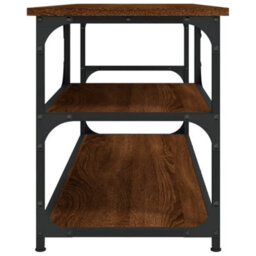 Berkfield Tv Cabinet Brown Oak 103X38X46.5 Cm Engineered Wood And Steel - thumbnail 6