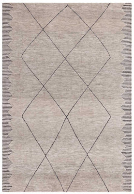Grey Geometric Modern Easy To Clean Abstract Rug For Living Room Dining Room & Bedroom-160Cm X 230Cm - image 1