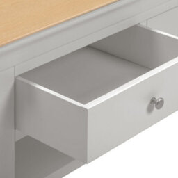 Seconique Bordeaux 2 Drawer Coffee Table - Pebble Grey/oak  Fully Assembled - thumbnail 6