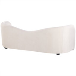Beliani Sofa 3 Seater Veltada Velvet Off-White - thumbnail 7