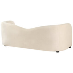 Beliani Sofa 3 Seater Veltada Velvet Off-White - thumbnail 5
