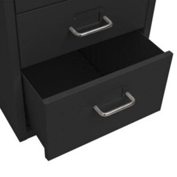 Berkfield Mobile File Cabinet Black 28X41X69 Cm Metal - thumbnail 6