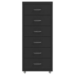 Berkfield Mobile File Cabinet Black 28X41X69 Cm Metal - thumbnail 2
