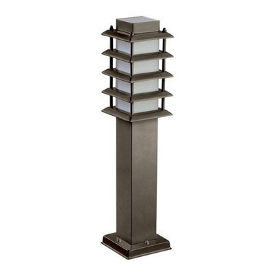 Luminosa Lighting Luminosa Siljan 1 Light Outdoor Bollard Light Brown Ip55