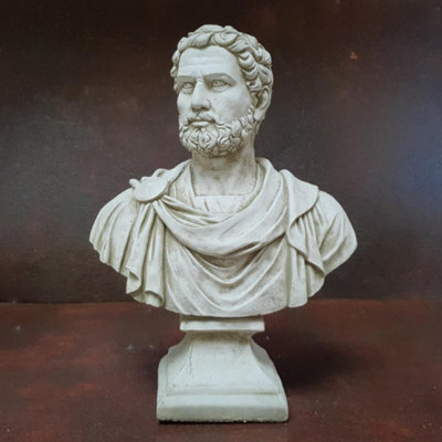 Spa Large Classic Bust Of Nero Stone Cast Ornament - image 1